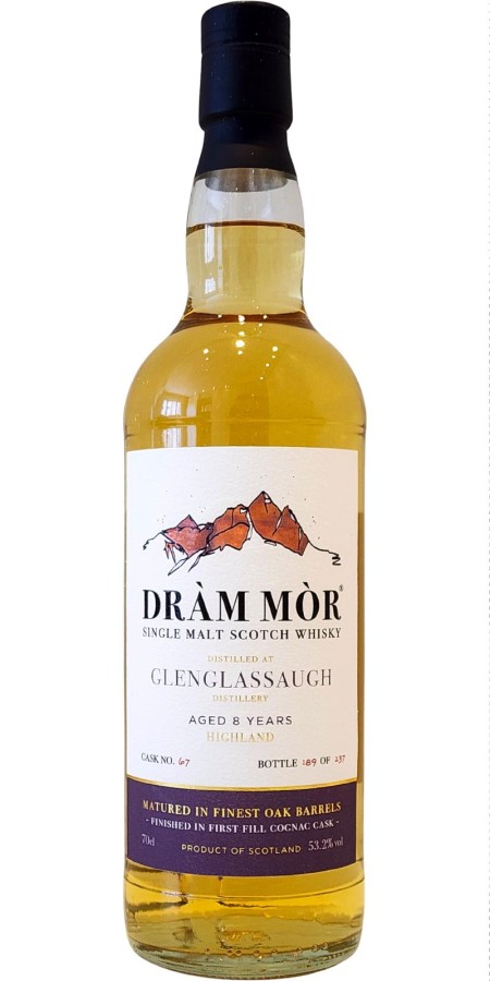 Garrafa de Dram Mor Glenglassaugh 8 anos